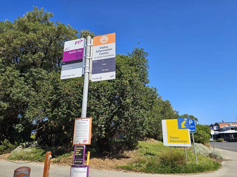 Stație de autobuz în Apollo Bay
