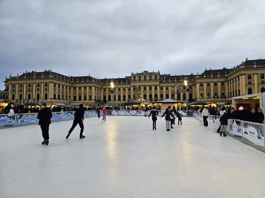 Patinoar la Piața de Crăciun din Schönbrunn