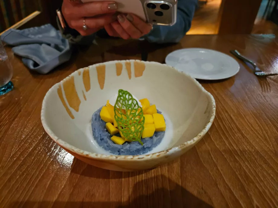Mango sticky rice, cină