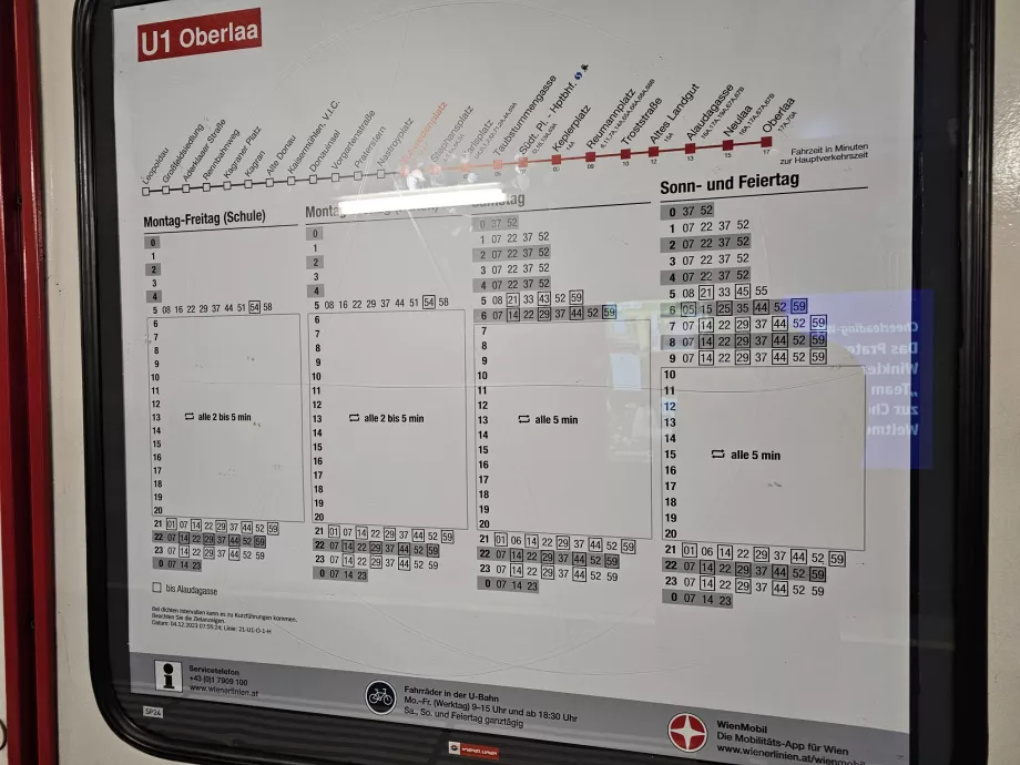 Orarul metroului