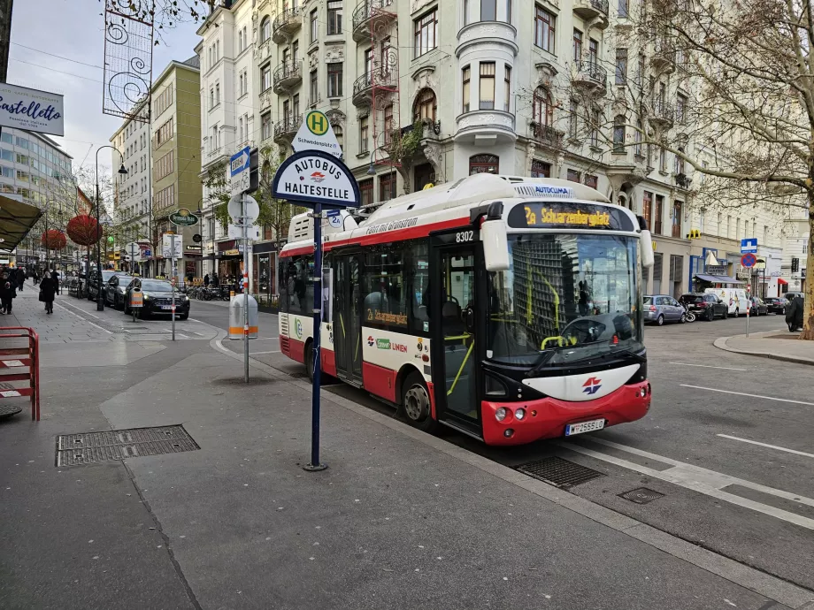 Stație de autobuz în Viena