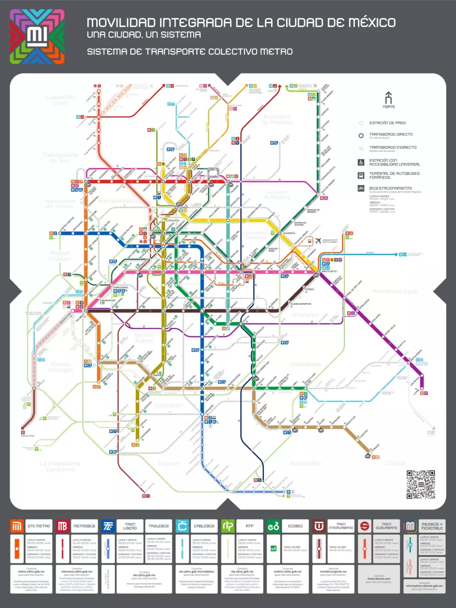 Harta metroului din Mexico City