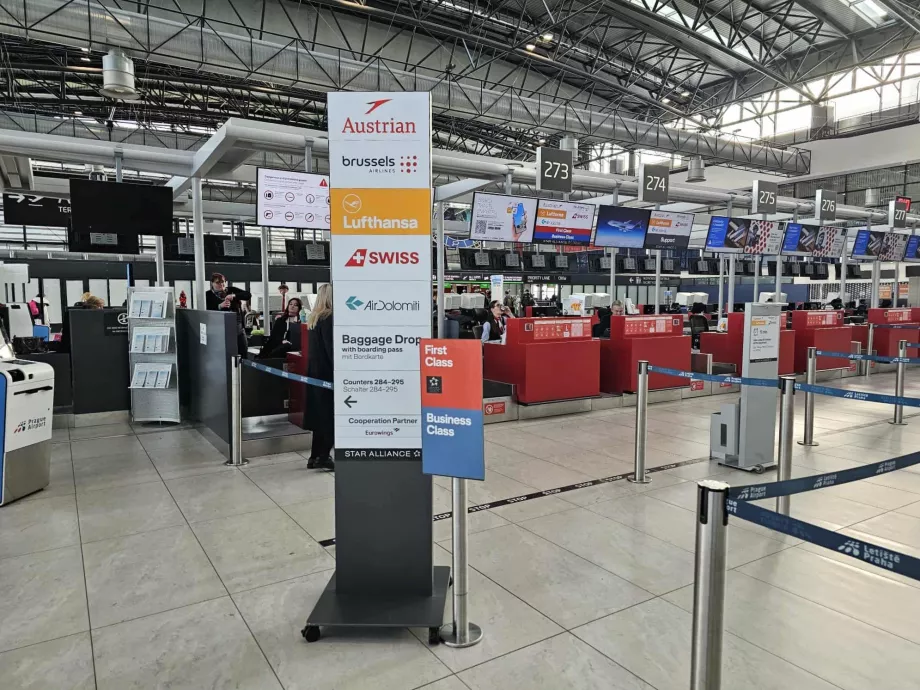 Birou de check-in pentru clasa business
