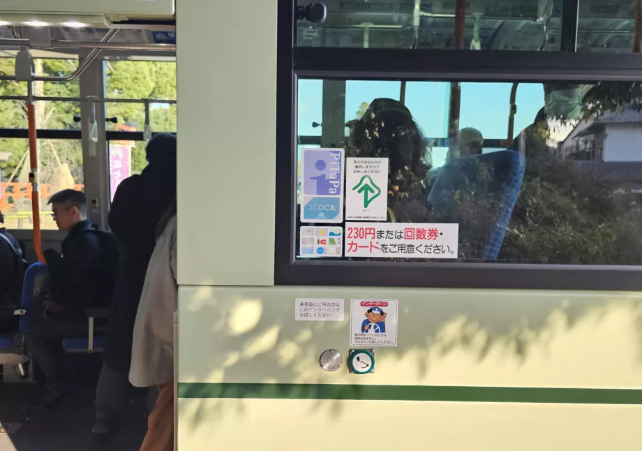 Informații privind opțiunile de plată în autobuz