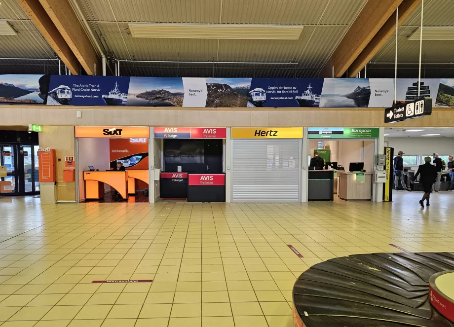 Ghișee de închirieri auto, Aeroportul EVE