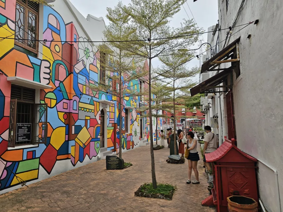 Picturi murale în vecinătatea Malacca River Walk