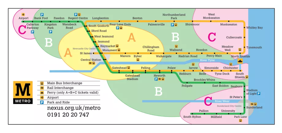 Harta zonelor de metrou