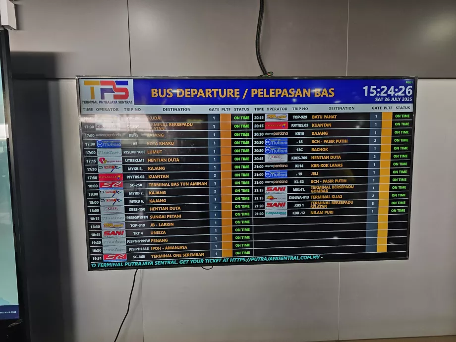 Orarul autobuzelor pe distanțe lungi