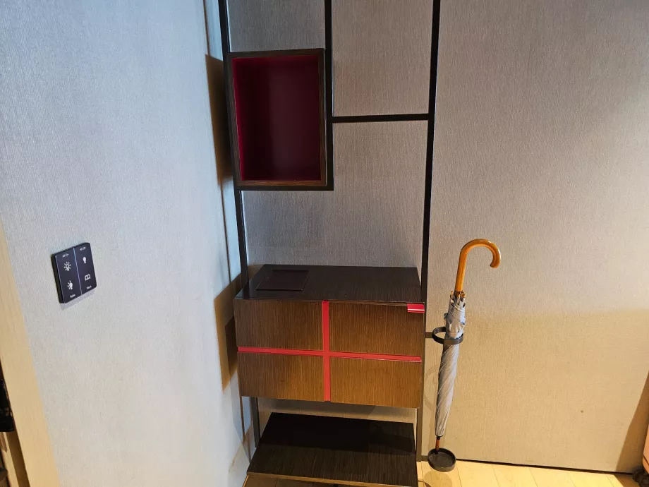 Compartimente de depozitare și umbrelă