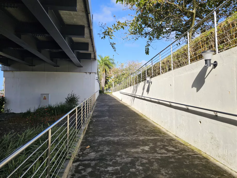 Drumul spre stația de autobuz