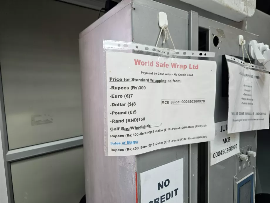 Prețuri de împachetare a bagajelor