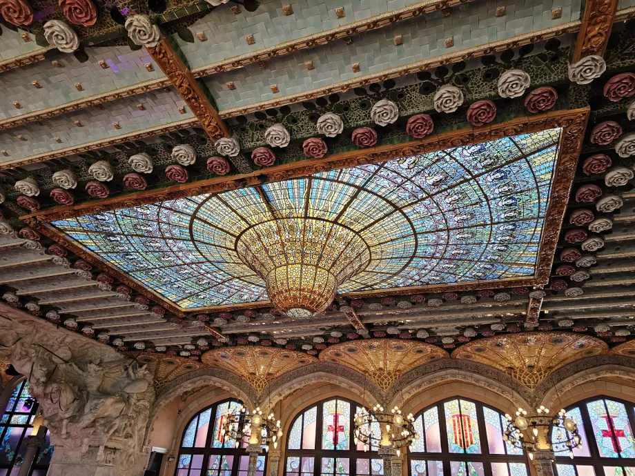 Palau de la Música Catalana, detaliu tavan