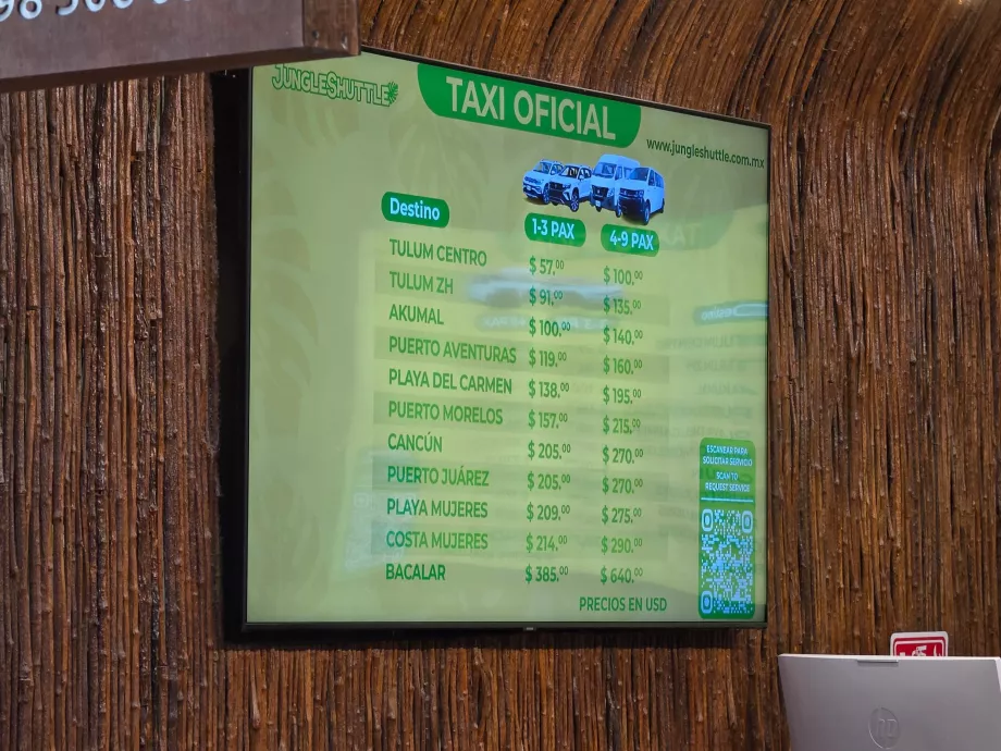 Tarife oficiale de taxi, 2027