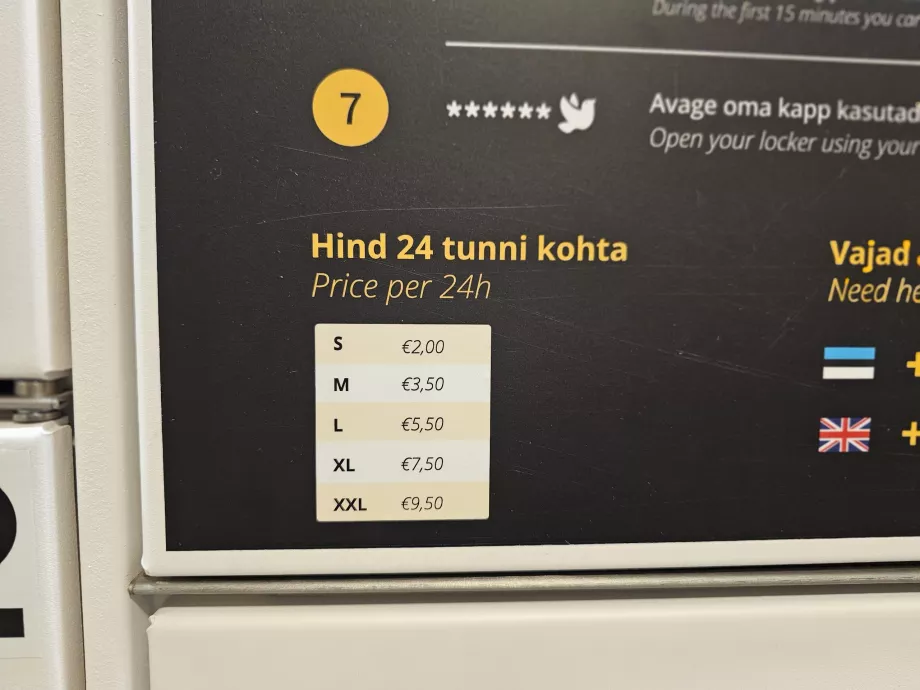 Prețuri pentru depozitarea bagajelor