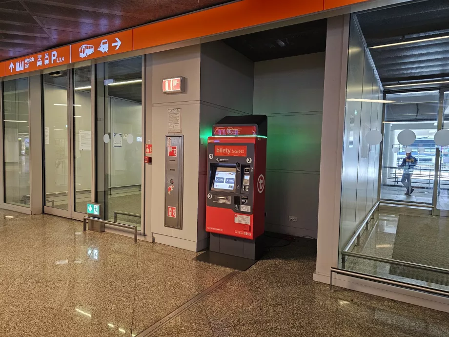 Distribuitor automat de bilete - linii de autobuz + tren S, sala de sosiri