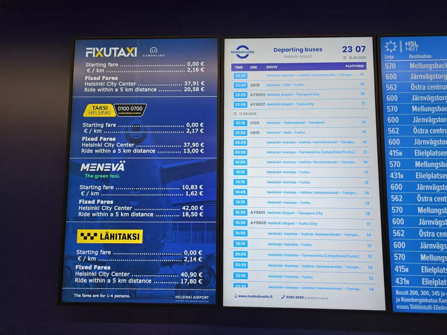 Prețurile taxiurilor
