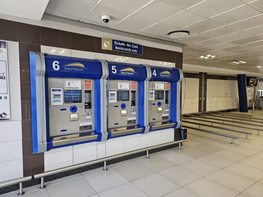 Automat de bilete pe Gautrain