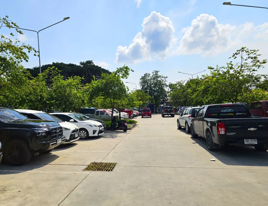 Parcare la portul de agrement, preluarea mașinii de închiriat