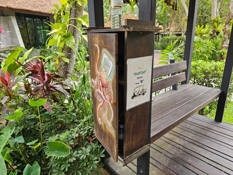 Telefon pentru a apela căruciorul de golf