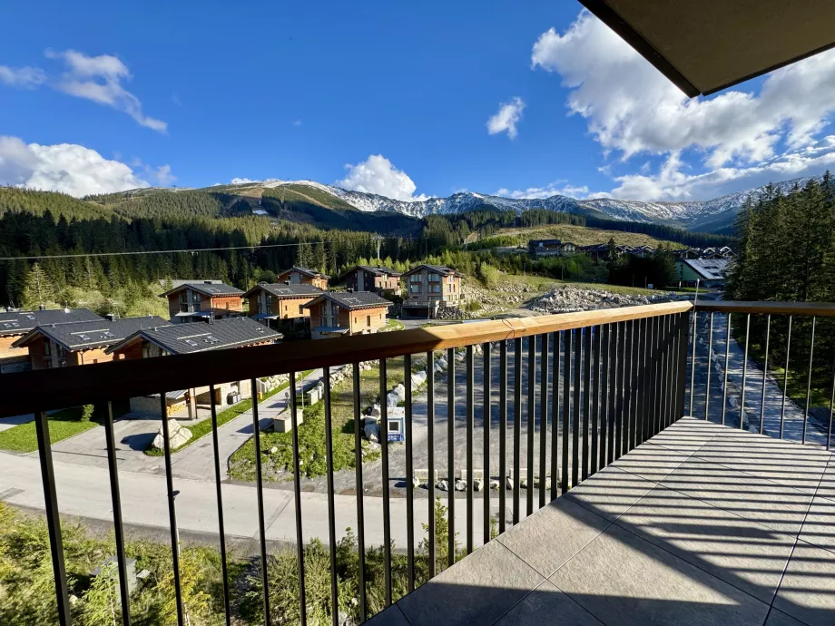 Vedere panoramică de la balconul din fața dormitorului