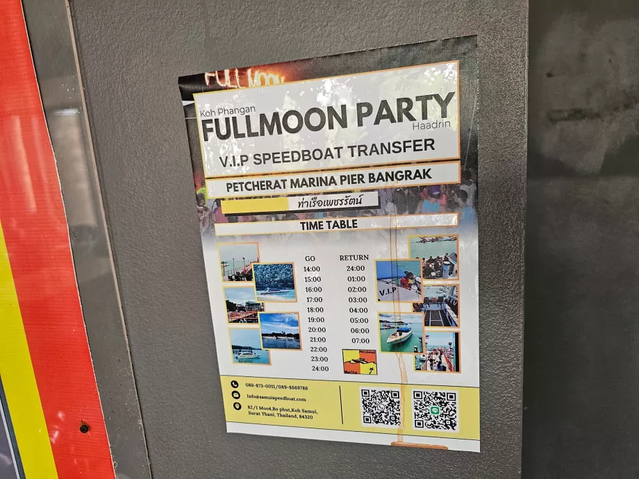 Full Moon Party - bărci din Koh Samui