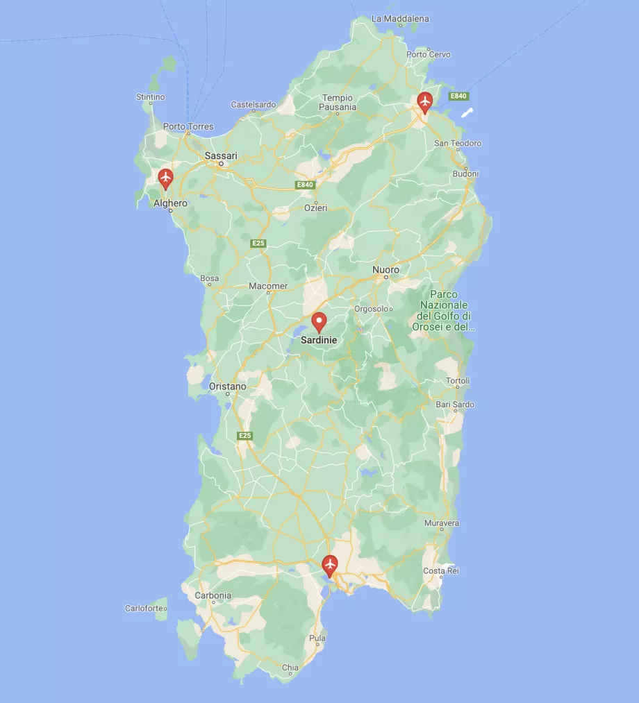 Aeroporturi în Sardinia