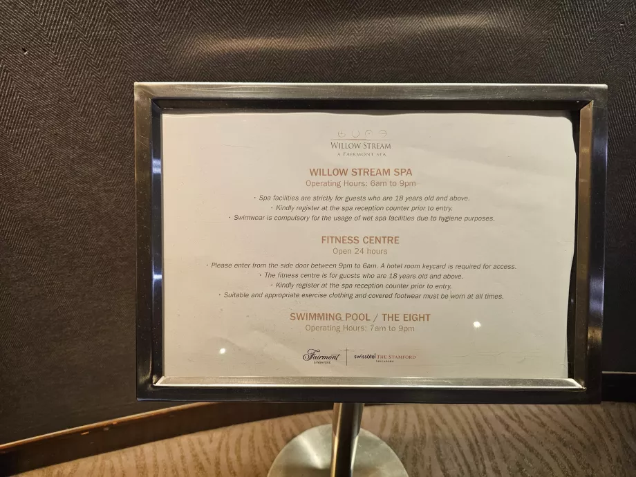 Programul de funcționare al piscinei, sălii de sport și spa-ului