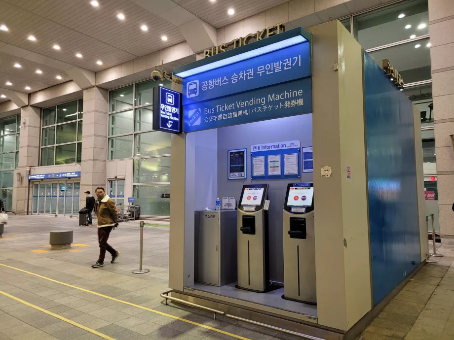Incheon, automat de bilete de autobuz