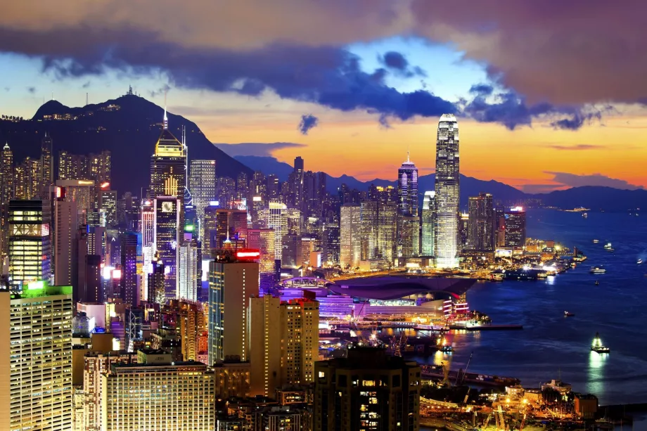 Hong Kong at dusk