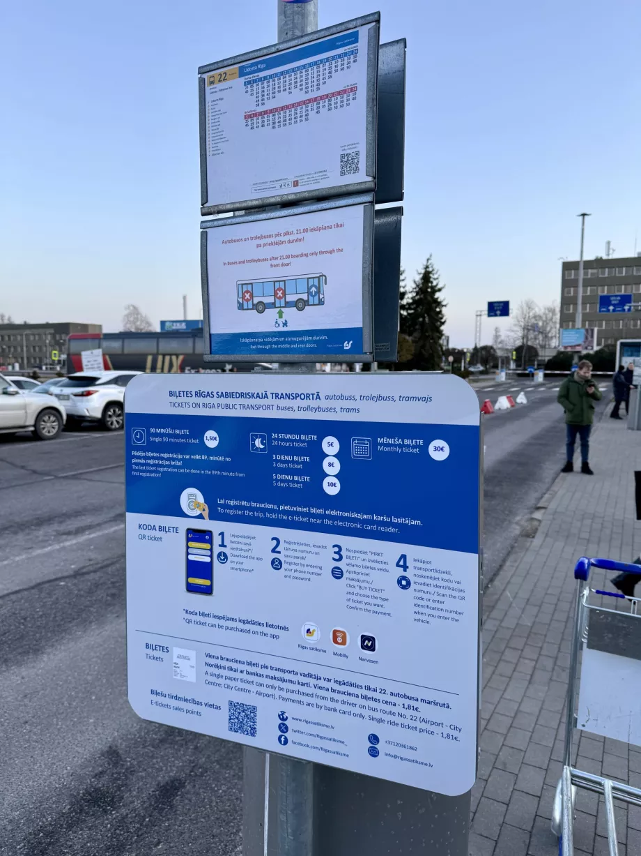 Orar și ghid al aplicației la stația Riga RIX