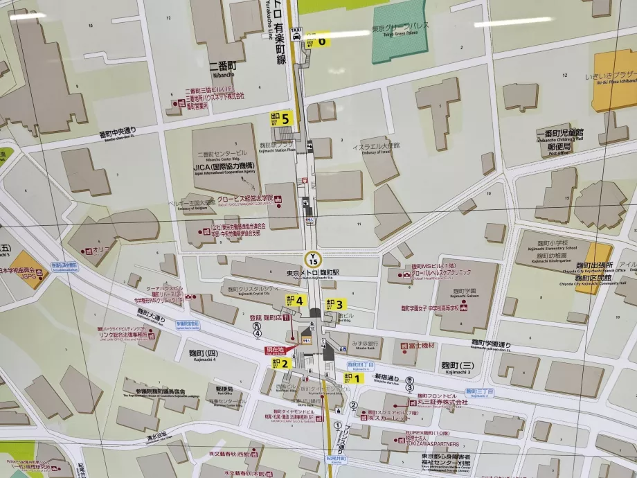 Harta ieșirilor din stația de metrou