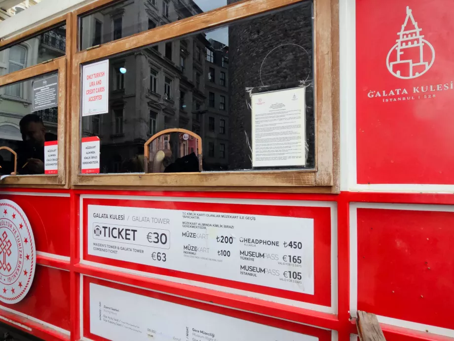 Turnul Galata, prețuri de intrare