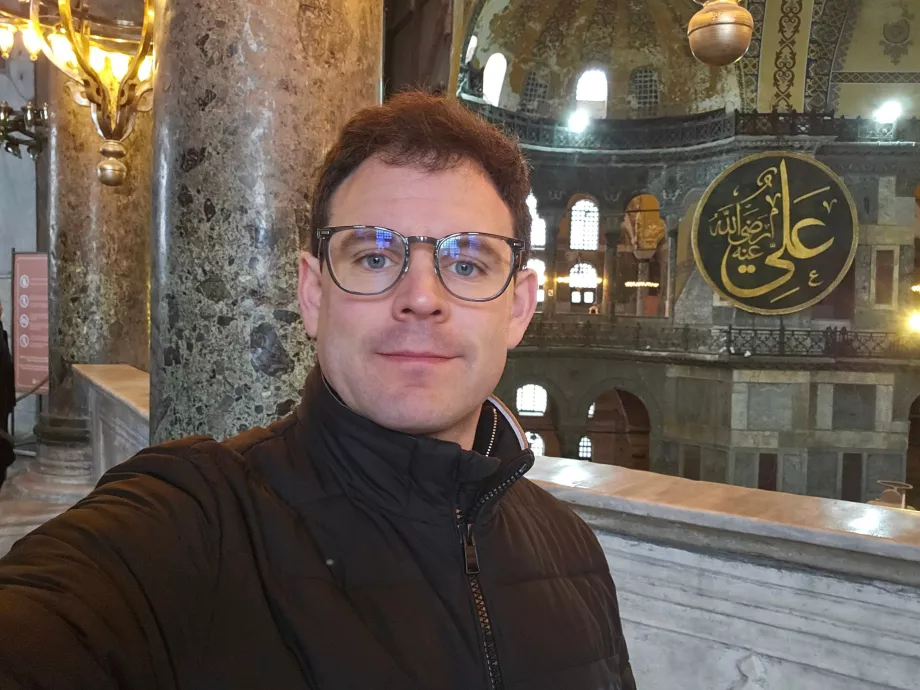 Eu în Moscheea Hagia Sofia