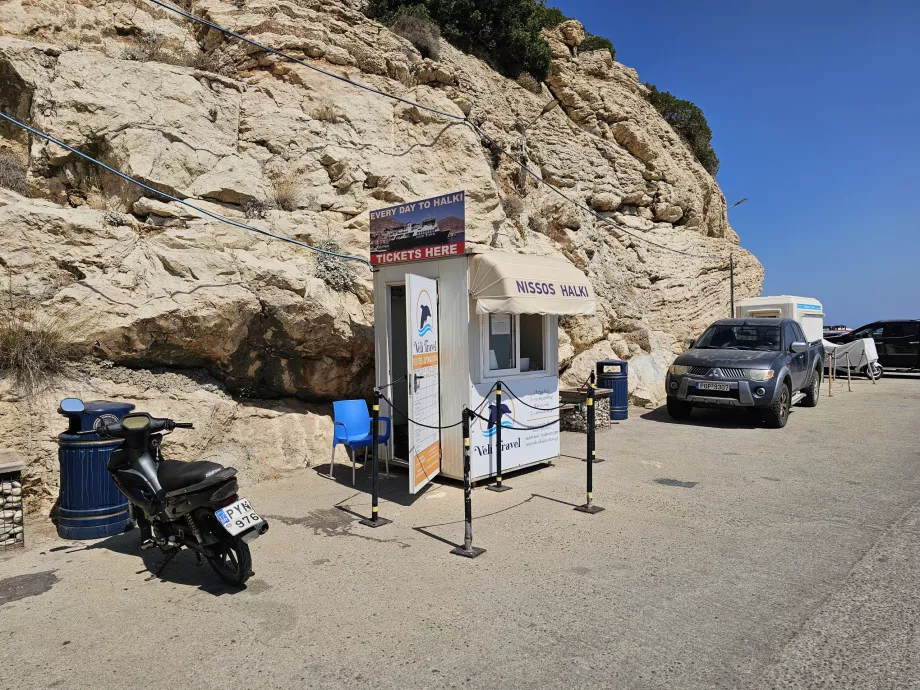 Magazin de bilete pentru feribot, portul Skala Kamirou, Rodos