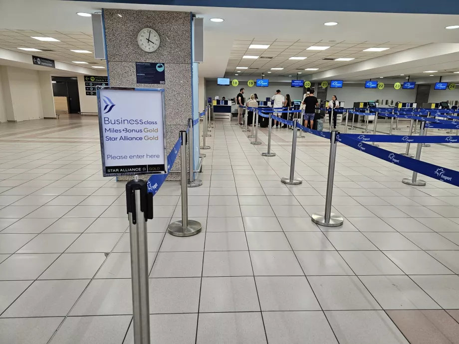 Check-in la clasa business