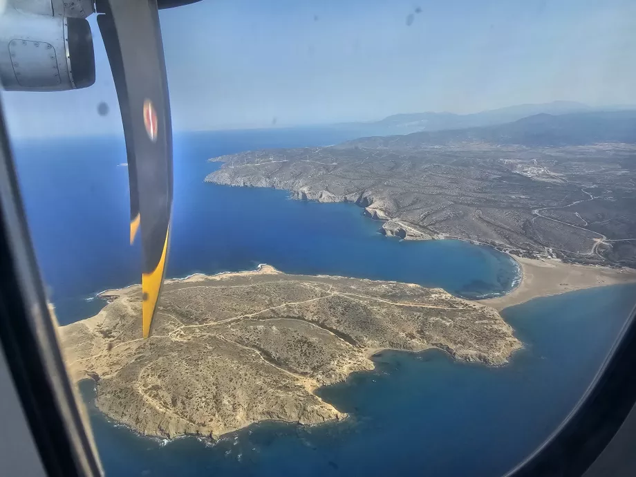 Prasonisi văzut din zborul Karpathos - Rhodes