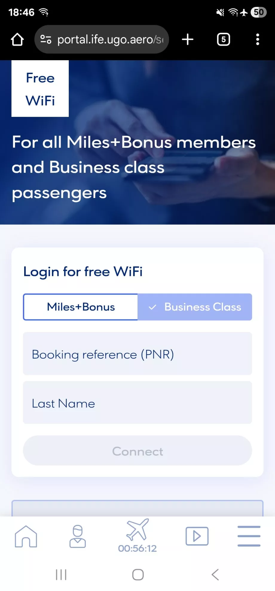 Wi-fi în timpul zborului