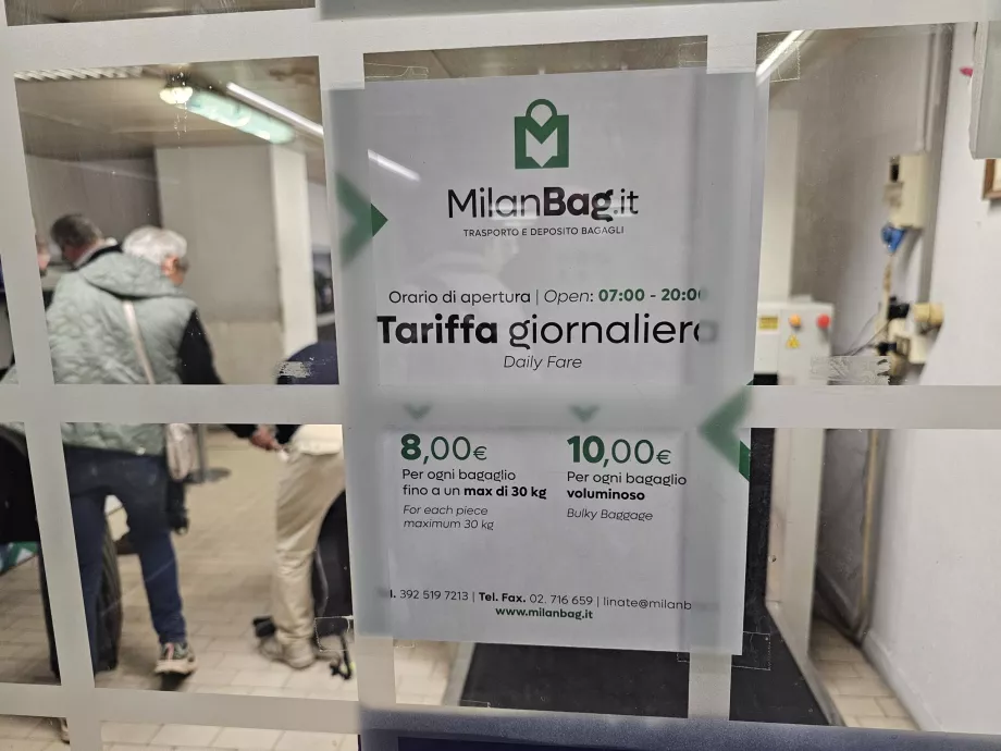 Prețuri pentru depozitarea bagajelor, 2026