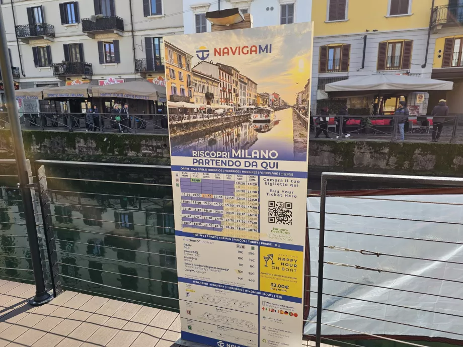 Excursie cu barca pe Navigli
