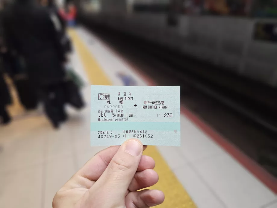 Bilet de tren Sapporo -> Aeroportul Chitose