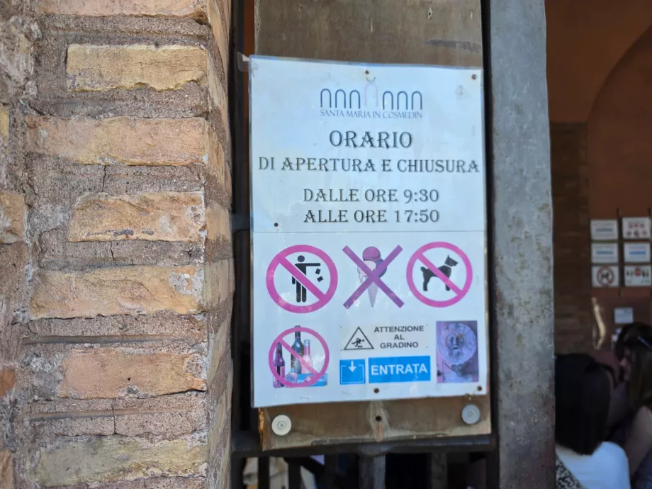 Orele de deschidere ale Bocca della Verita