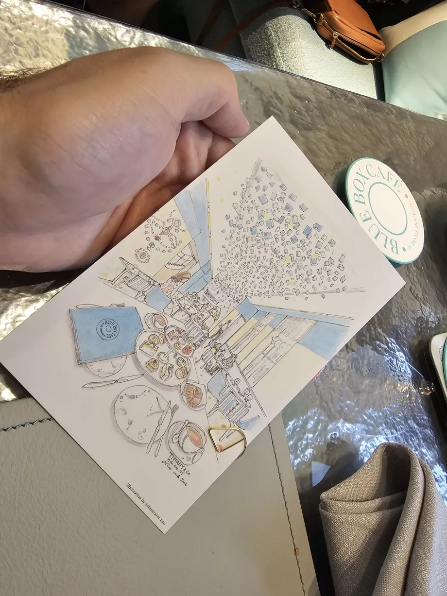 Cutie albastră, Carte poștală