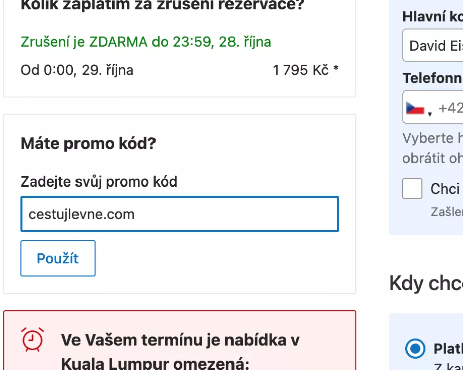 Cod promoțional Booking.com