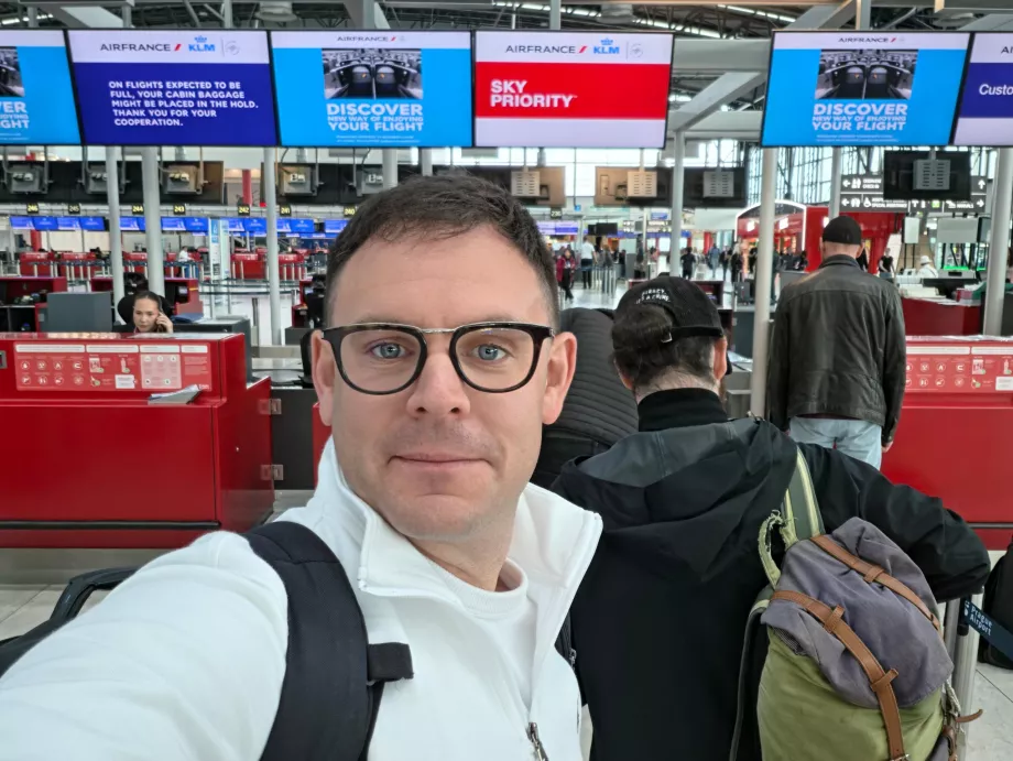 Check-in pentru un zbor din Praga