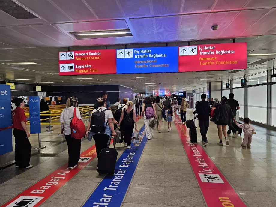Transfer între zboruri, aeroportul Istanbul SAW