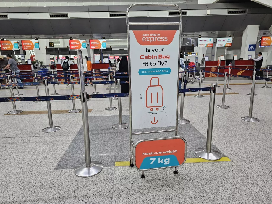Model de bagaj de mână, Air India Express