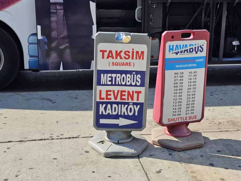 Marcarea stațiilor Havabus