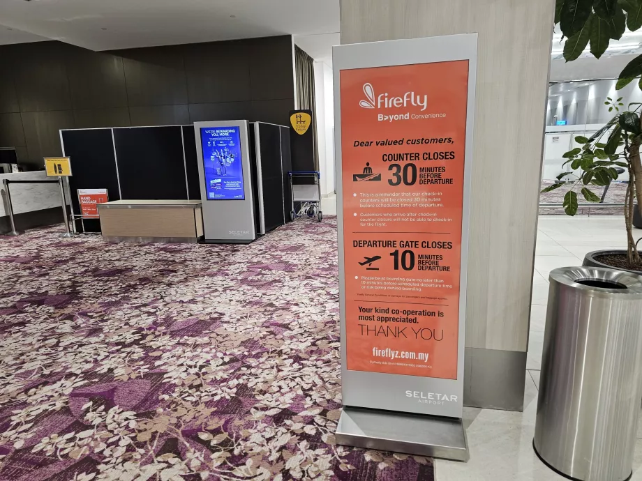Informații privind orele de check-in