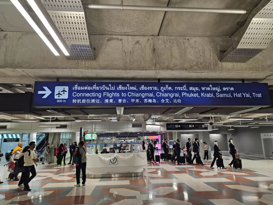 Transfer de la zborurile internaționale la cele interne