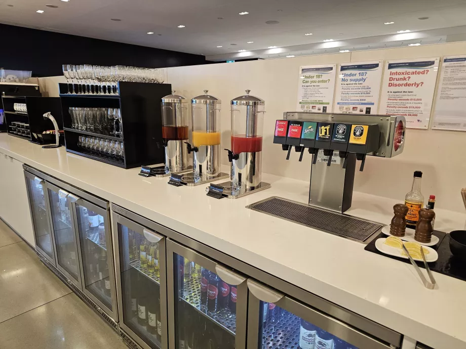 ANZ Lounge, băuturi răcoritoare